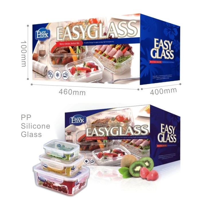 Promotional Rectangular High-Borosilicate Glass Food Storage Container Sets